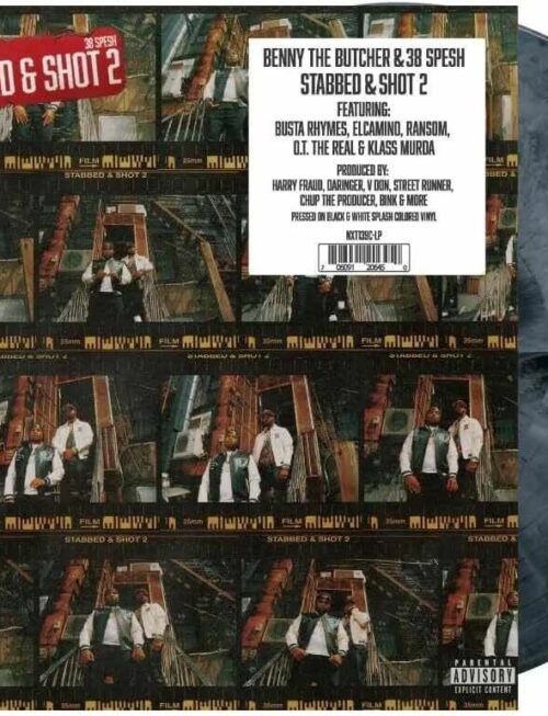 38 SPESH & BENNY - STABBED & SHOT 2 (BLACK & WHITE VINYL) Vinyl Record
