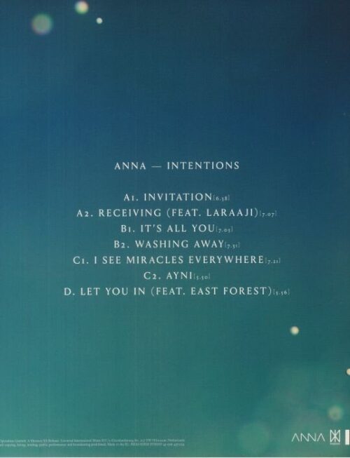 ANNA - Intentions Vinyl Record