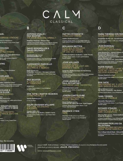 Classical Compilations - Calm Classical Vinyl Record