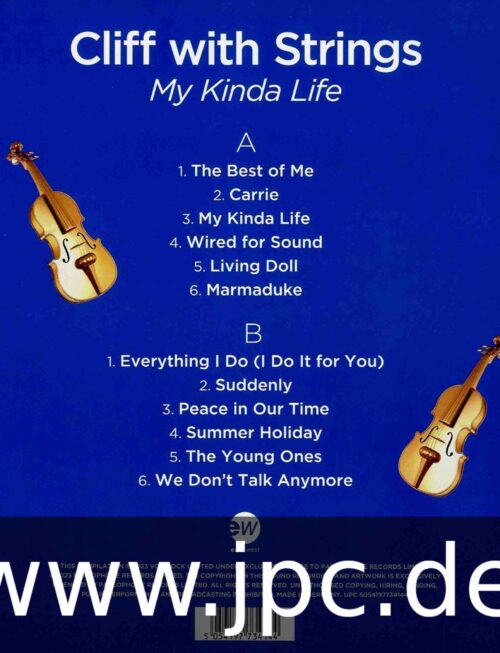 Cliff Richard - Cliff with Strings - My Kinda Vinyl Record