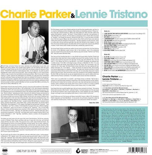 CHARLIE PARKER & LENNIE TRISTA - CHARLIE PARKER & L. TRISTANO Vinyl Record