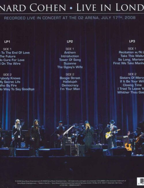 Leonard Cohen - Live In London Vinyl Record