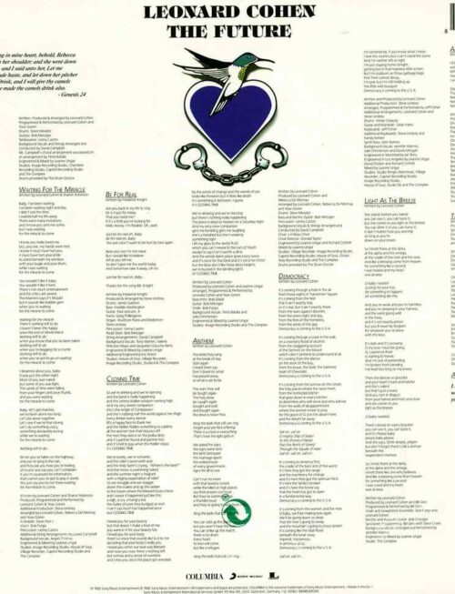 Leonard Cohen - The Future Vinyl Record