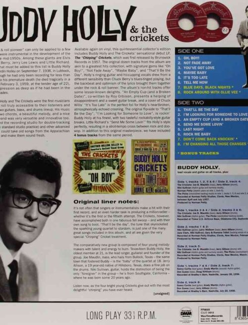 BUDDY HOLLY - Buddy Holly And The Chirping Crickets (Limited Yellow Vinyl) Vinyl Record