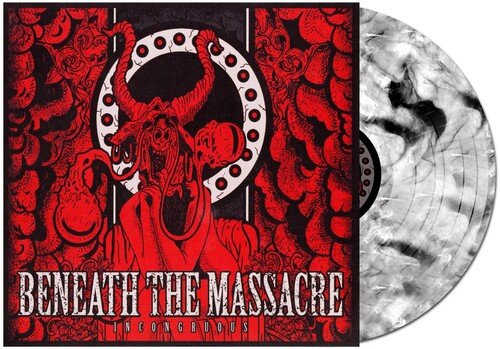BENEATH THE MASSACRE - INCONGRUOUS (WHITE W/ BLACK SW Vinyl Record
