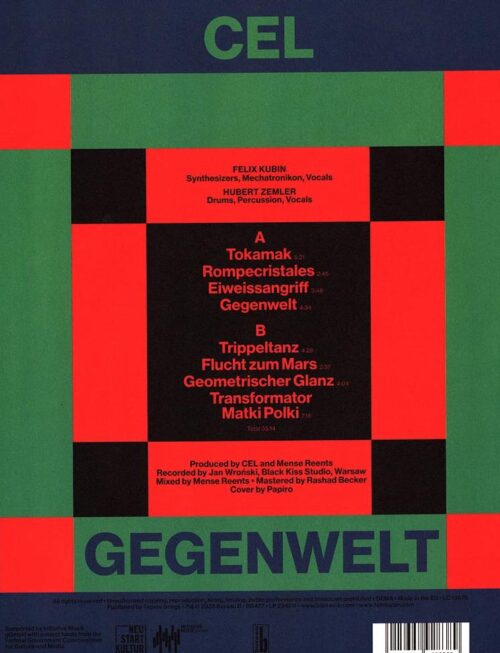 CEL (FELIX KUBIN & HUBERT ZEML - GEGENWELT Vinyl Record