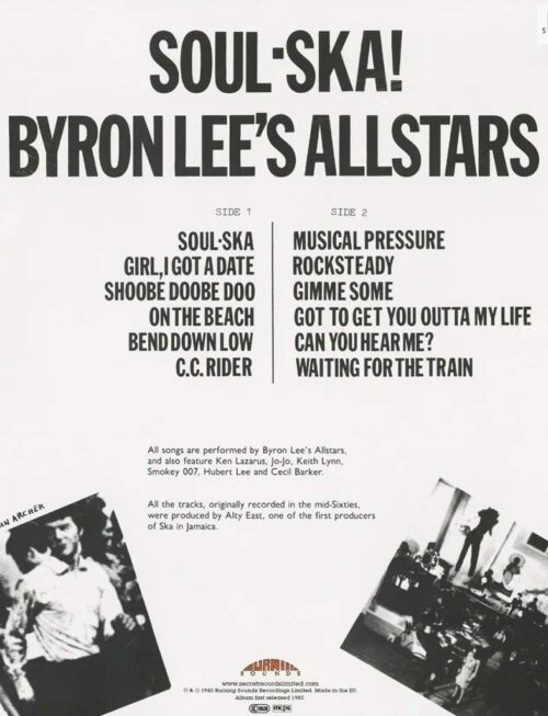 BYRON LEES ALL STARS - Soul Ska Vinyl Record