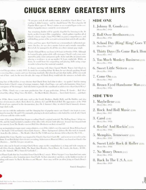 CHUCK BERRY - Greatest Hits Vinyl Record