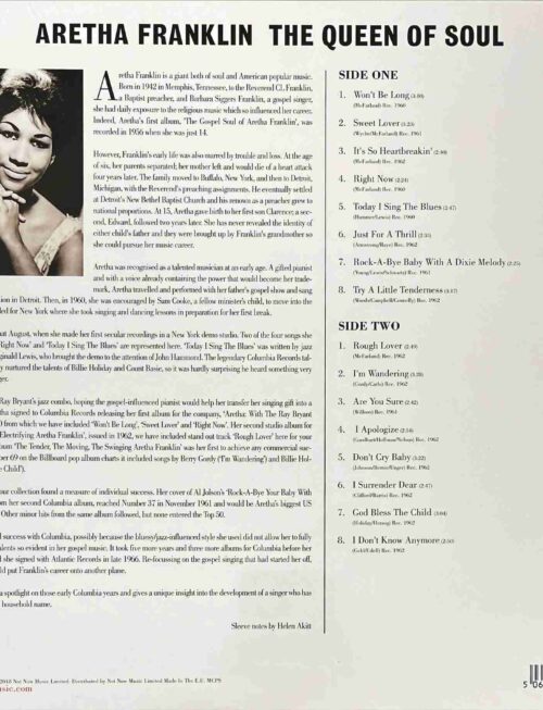 ARETHA FRANKLIN - The Queen Of Soul Vinyl Record