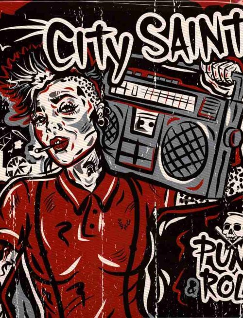 CITY SAINTS - Punk & Roll (Splatter On Babyblue Vinyl) Vinyl Record