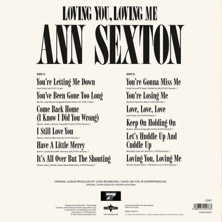 ANN SEXTON - Loving You. Loving Me Vinyl Record