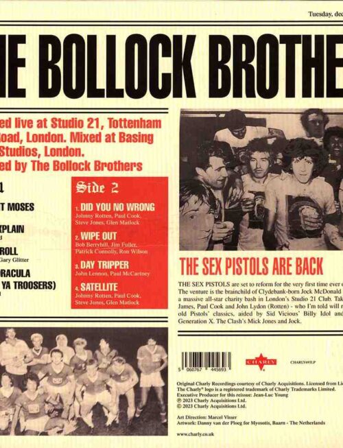 BOLLOCK BROTHERS - 21 Studio Sessions Vinyl Record