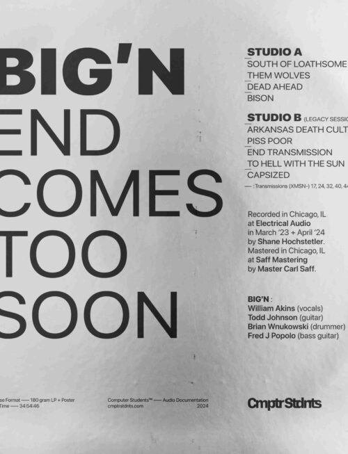 Big'N - End Comes To Soon Vinyl Record