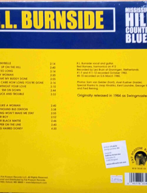 BURNSIDER. L. - MISSISSIPPI HILL COUNTRY BLUES Vinyl Record
