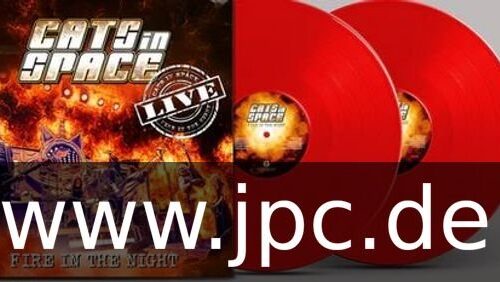 CATS IN SPACE - FIRE IN THE NIGHT: LIVE (RED VINYL) Vinyl Record