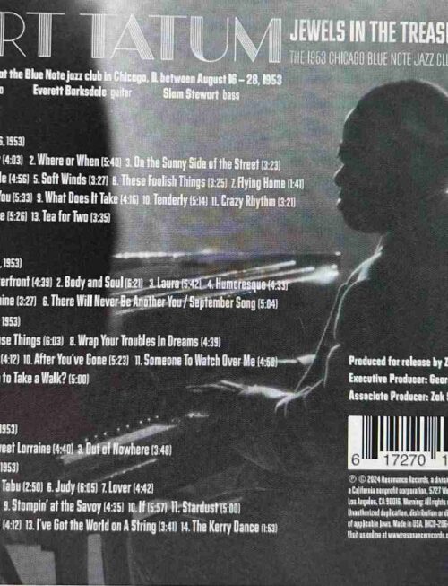 ART TATUM - JEWELS IN THE TREASURE BOX: THE 1953 CHICAGO B Vinyl Record