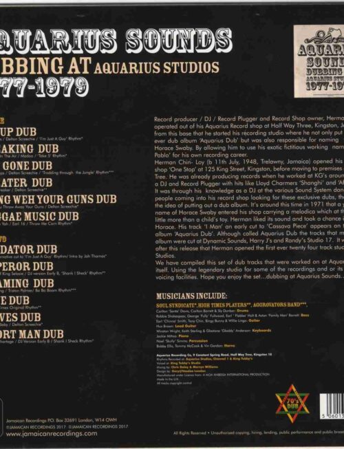 AQUARIUS SOUNDS - DUBBING AT AQUARIUS STUDIOS 19 Vinyl Record