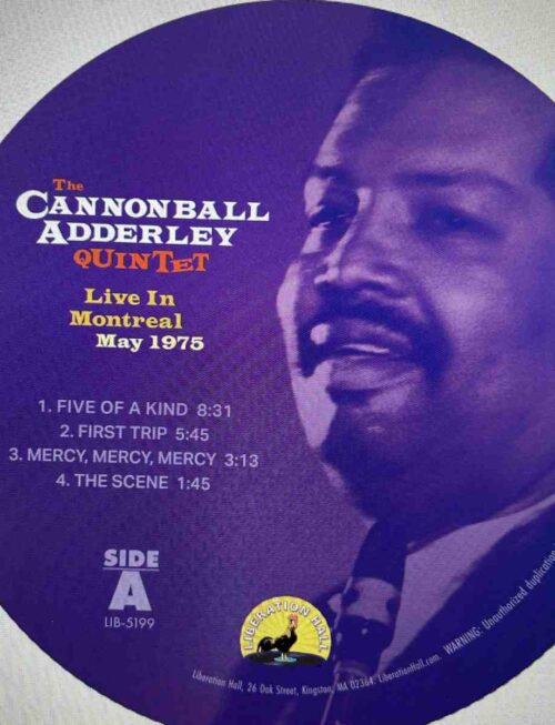 CANNONBALL ADDERLEY QUINTET - LIVE IN MONTREAL MAY 1975 Vinyl Record