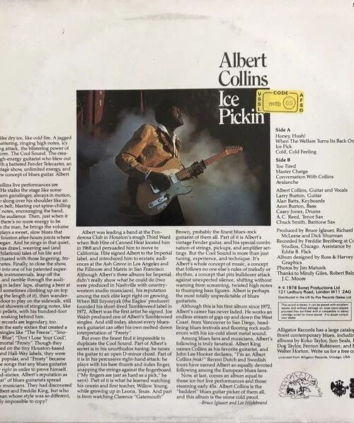 ALBERT COLLINS - Ice Pickin Vinyl Record