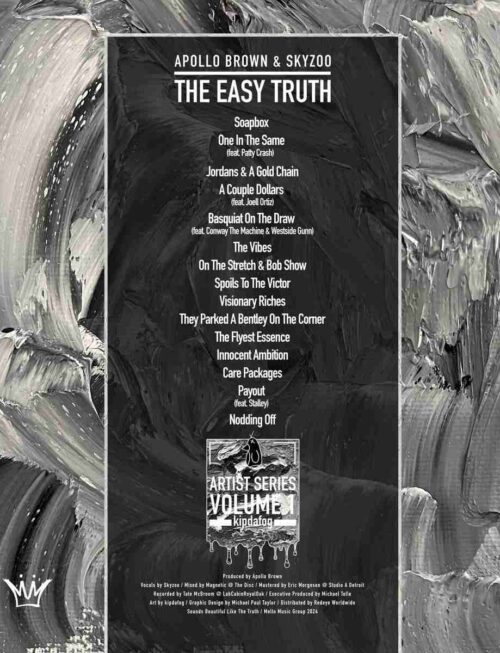 APOLLO BROWN & SKYZOO - The Easy Truth (Silver/Black Splash Vinyl) Vinyl Record