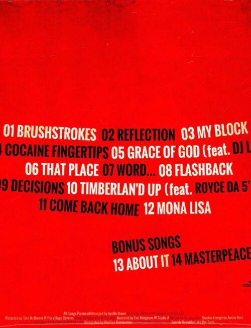 APOLLO BROWN & JOELL ORTIZ - Mona Lisa (Colour-In-Colour Black/Red Vinyl) (Indie Exclusive) Vinyl Record