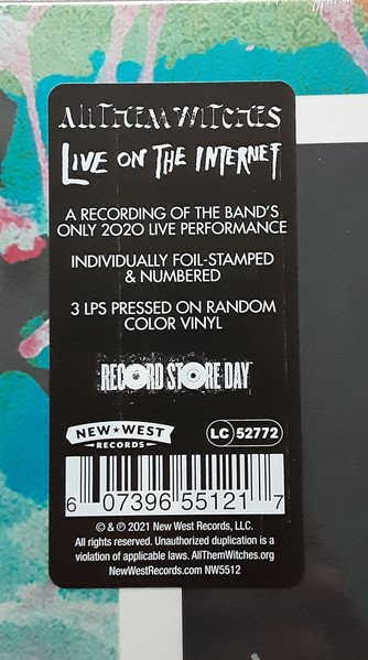 ALL THEM WITCHES - Live On The Internet (Random Coloured Vinyl) (Black Friday 2021) Vinyl Record