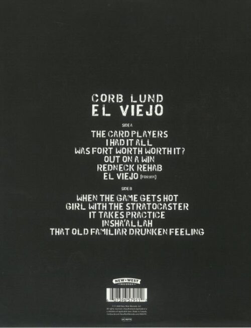 CORB LUND - El Viejo (Clear/Black/White Splatter Vinyl) (Indie Exclusive) Vinyl Record