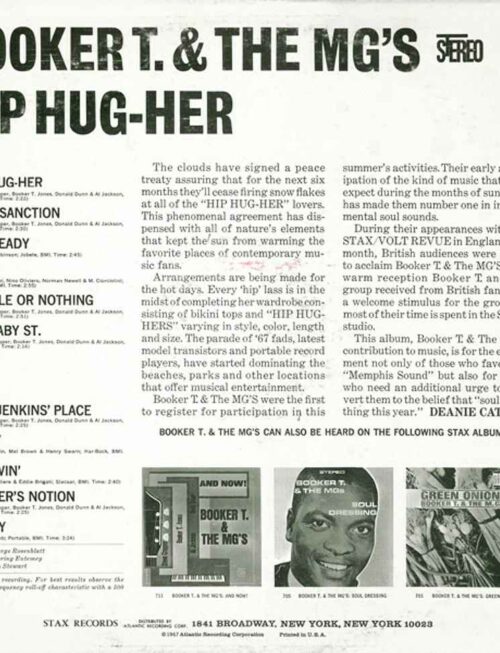 BOOKER T. & THE M.G.S - Hip Hug-Her Vinyl Record