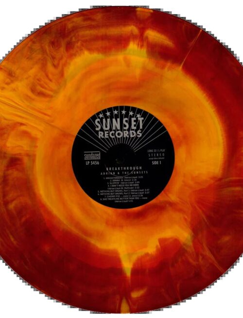 ADRIAN AND THE SUNSETS - Breakthrough (Multi-Coloured Starburst Vinyl) Vinyl Record