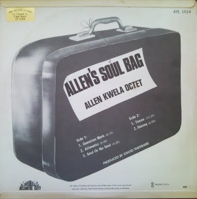 ALLEN KWELA OCTET - Allens Soul Bag Vinyl Record