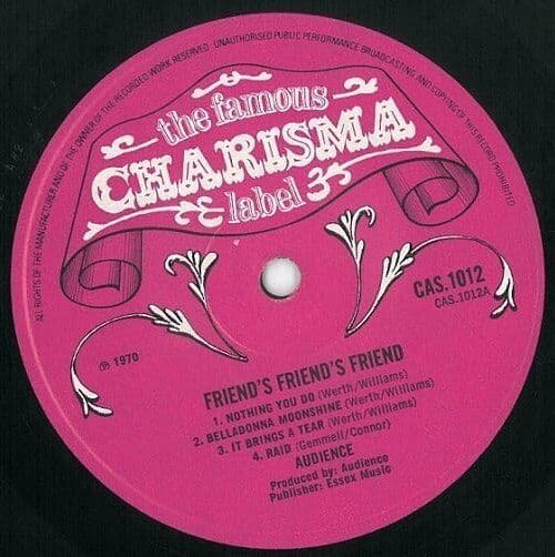 AUDIENCE - Friends Friends Friend Vinyl Record