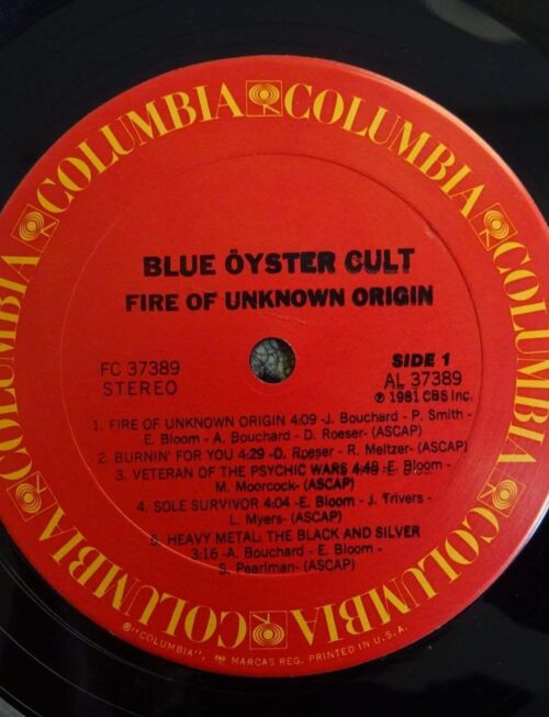 Blue Oyster Cult - Fire Of Unknown Origin (1LP Black) Vinyl Record