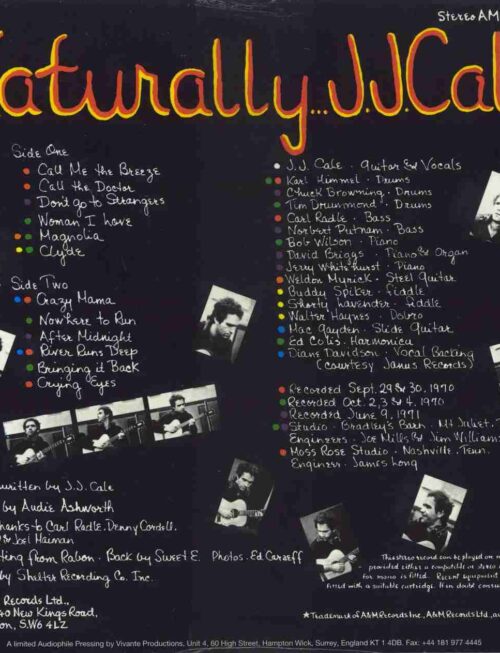J.J Cale - Naturally (1LP) Vinyl Record