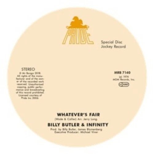 BILLY BUTLER & INFINITY / LADY LEE - Whatevers Fair / Simple Things Vinyl Record