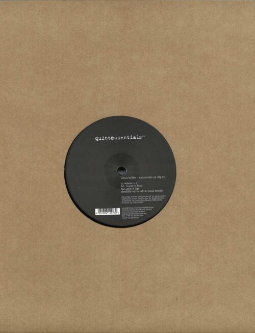 ALTON MILLER - Essentials Ya Dig EP Vinyl Record