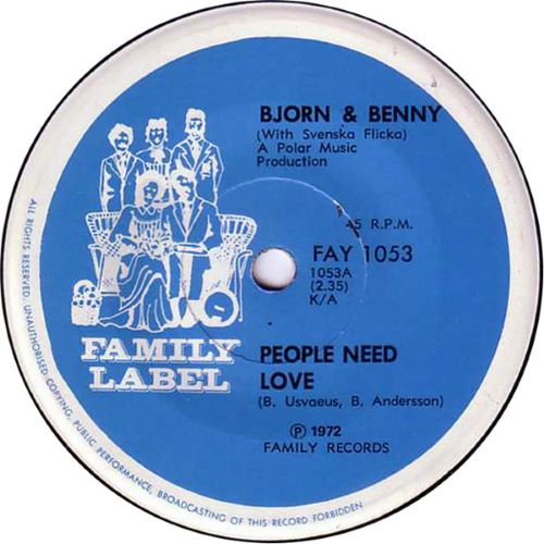 ABBA People Need Love / Merry-Go-Round (Picture Disc) Vinyl