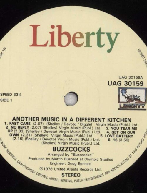 BUZZCOCKS - ANOTHER MUSIC IN A DIFFERENT KITCHEN Vinyl Record