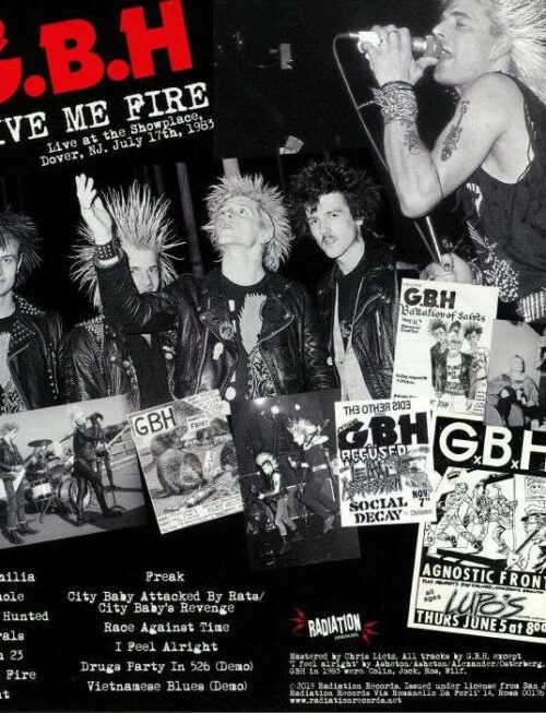 CHARGED G.B.H - Give Me Fire: Live At The Showplace. Dover. NJ July 17th. 1983 Vinyl Record