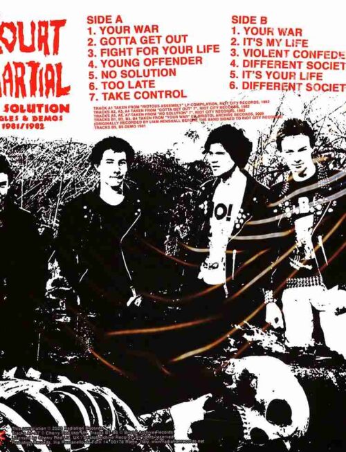 COURT MARTIAL - No Solution: Singles & Demos 1981/1982 (Teal Vinyl) Vinyl Record