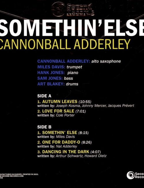 CANNONBALL ADDERLEY - Somethin Else (Lime Vinyl) Vinyl Record