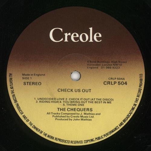CHEQUERS - Check Us Out Vinyl Record