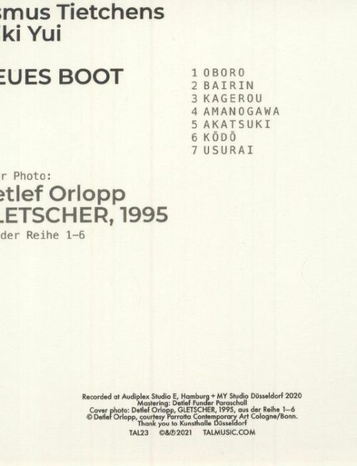 ASMUS TIETCHENS & MIKI YUI - Neues Boot Vinyl Record