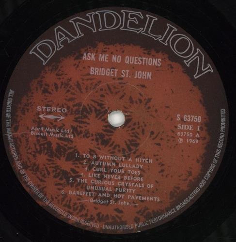 BRIDGET ST. JOHN - Ask Me No Questions Vinyl Record