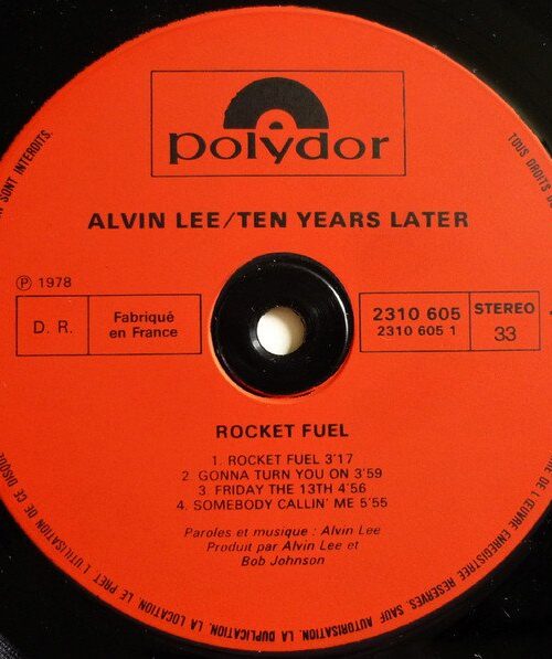 ALVIN LEE & TEN YEARS LATER - ROCKET FUEL Vinyl Record