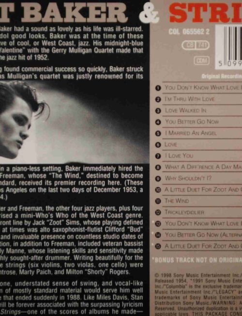 Chet Baker - Sings & Strings (2LP) Vinyl Record