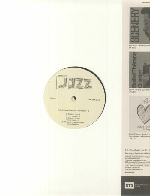 BOILLAT THERACE QUINTET - Live 1974 3 Vinyl Record