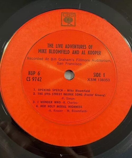 BLOOMFIELD & KOOPER - LIVE ADVENTURES OF Vinyl Record
